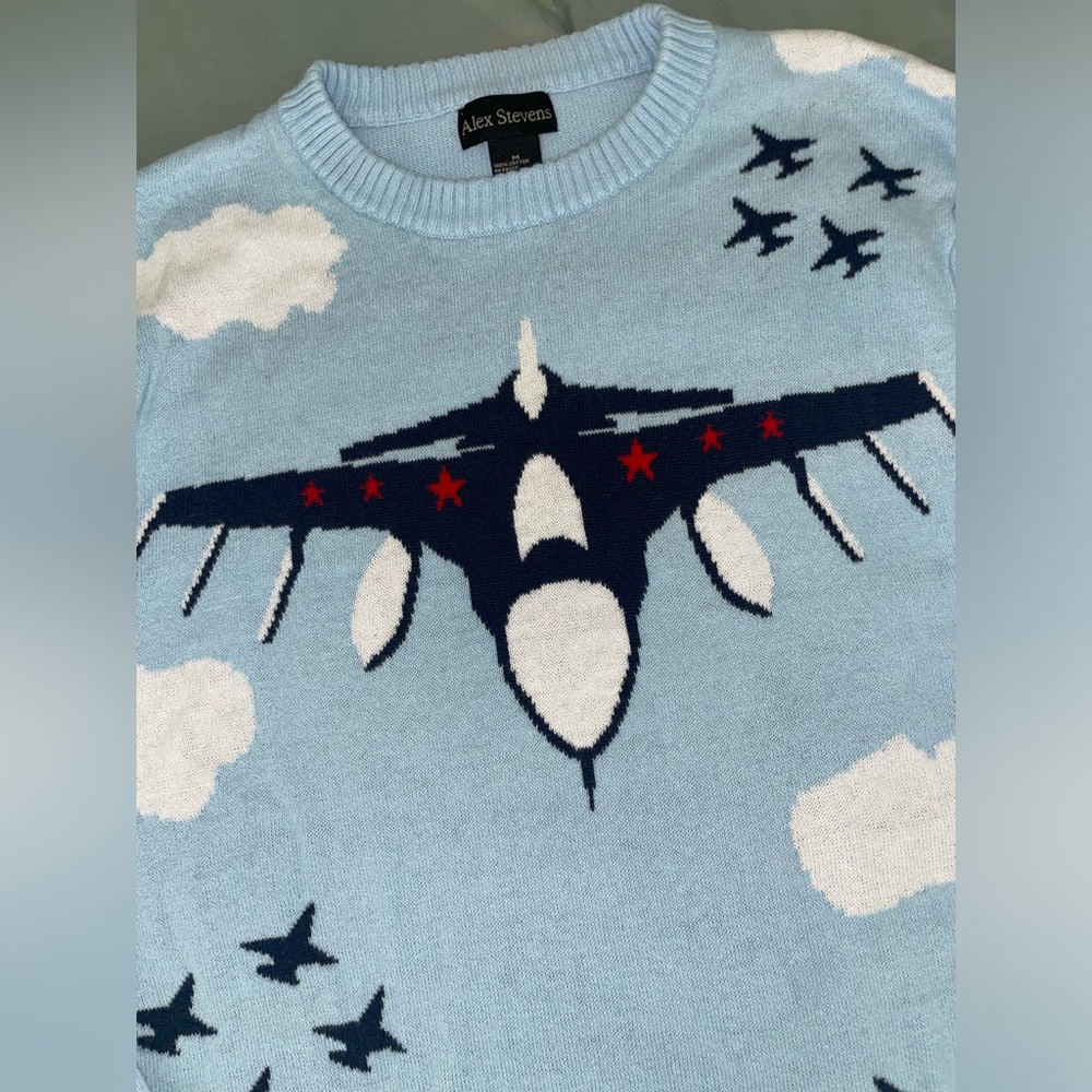 “ALEX STEVENS” Brand Fighter Jet Sweater